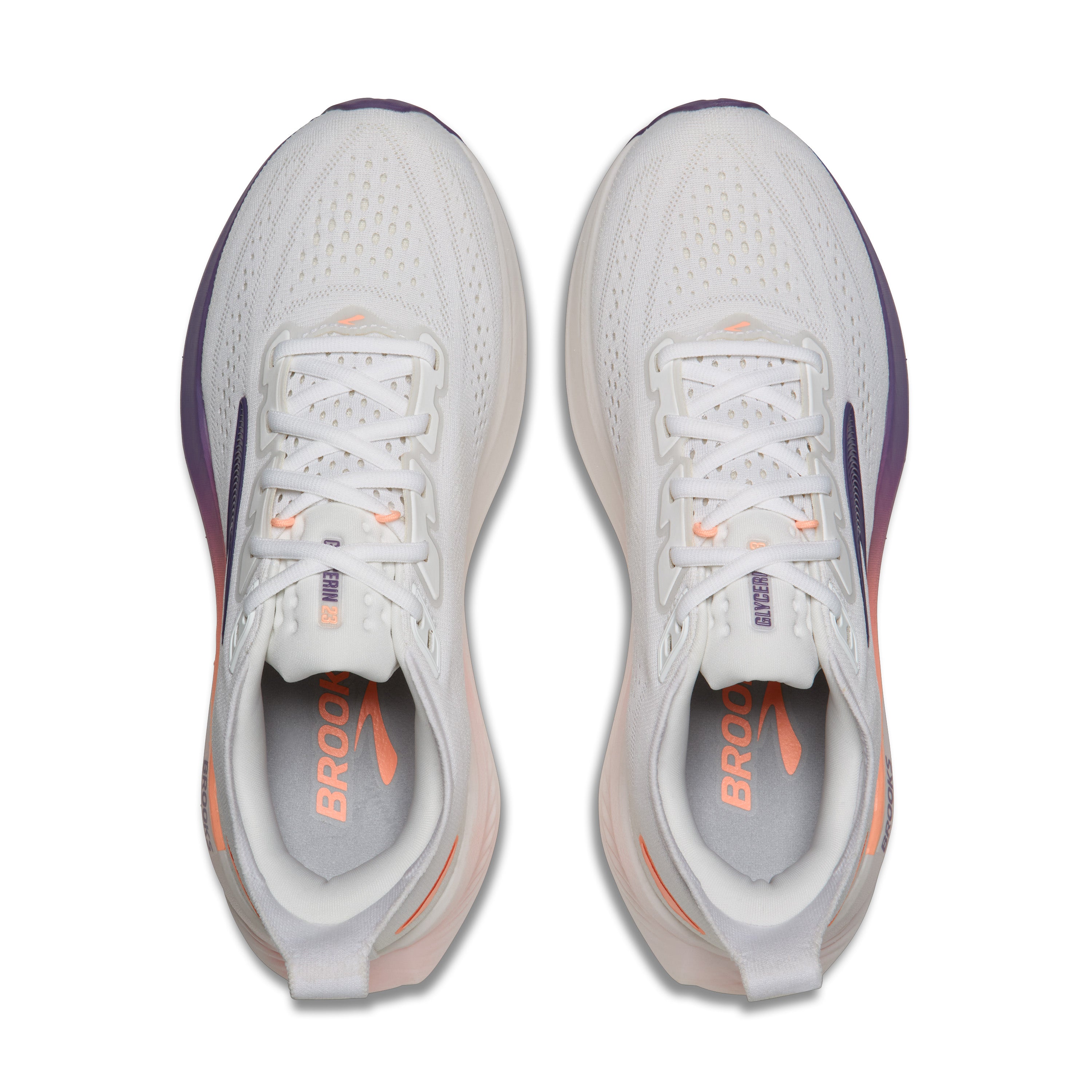 Brooks Glycerin 23 Women's Running Shoes White Mulled Grape