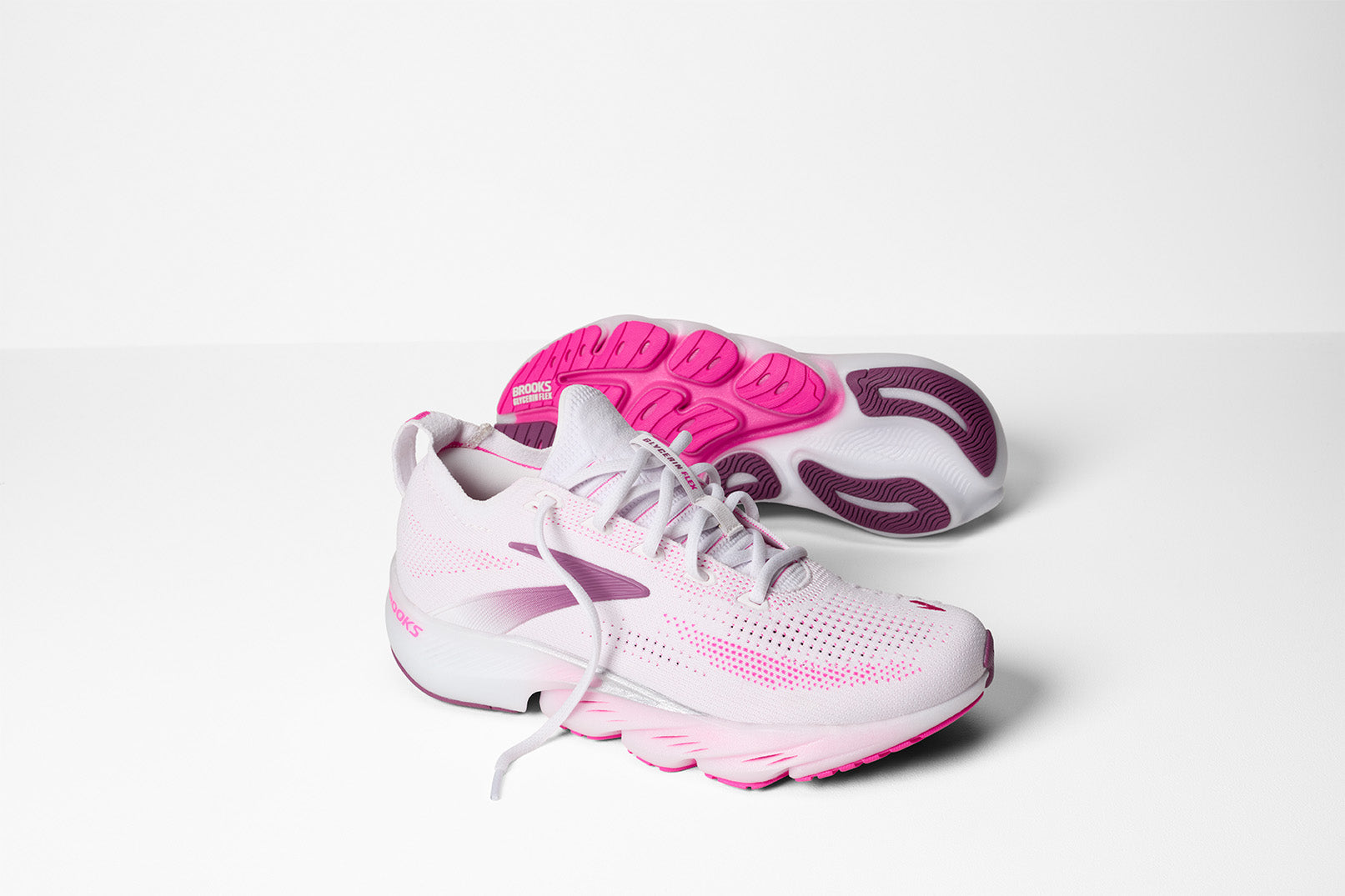 Brooks Glycerin Flex Women's Running Shoes White Cyber Pink
