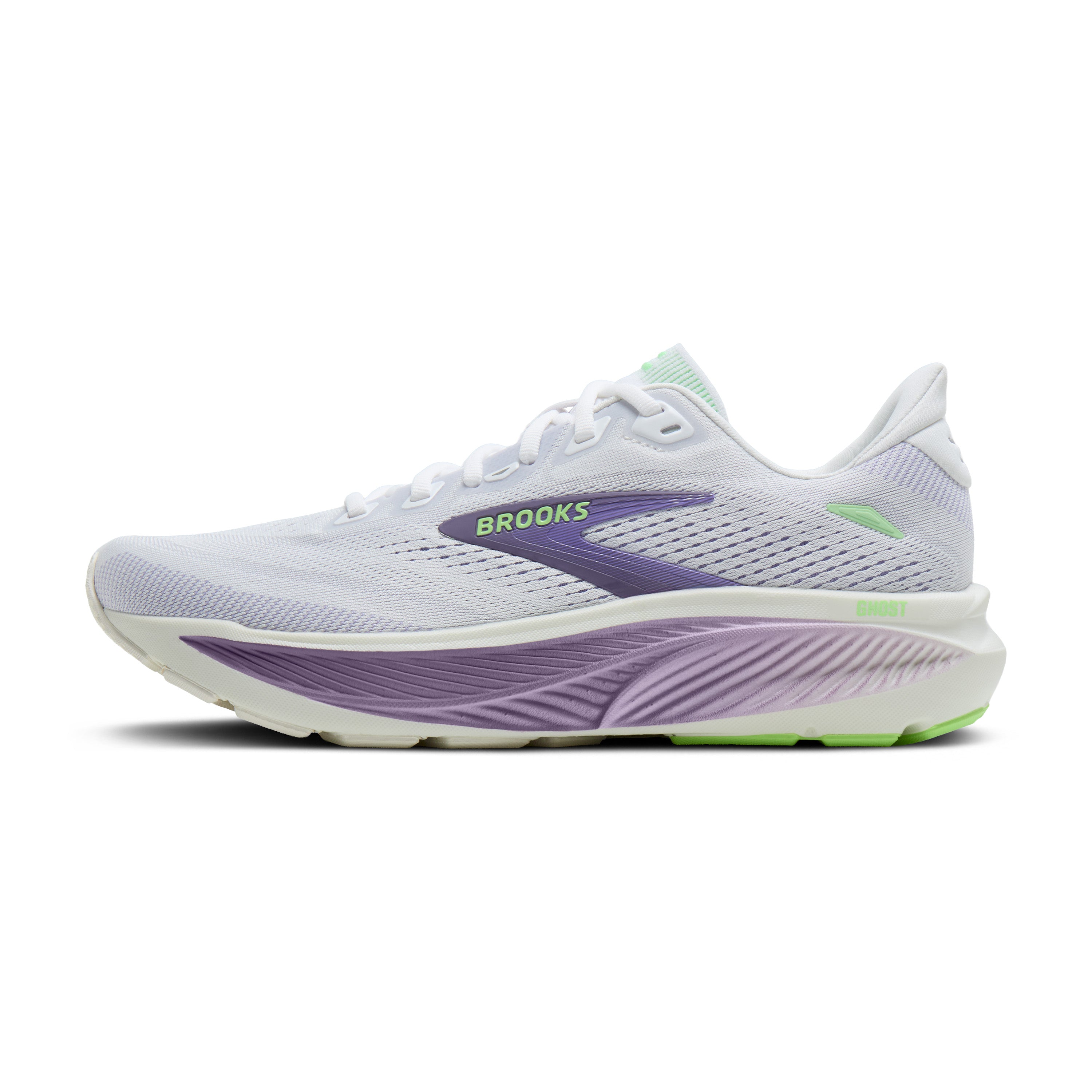 Brooks Ghost 18 Women's Running Shoes White Purple Hebe