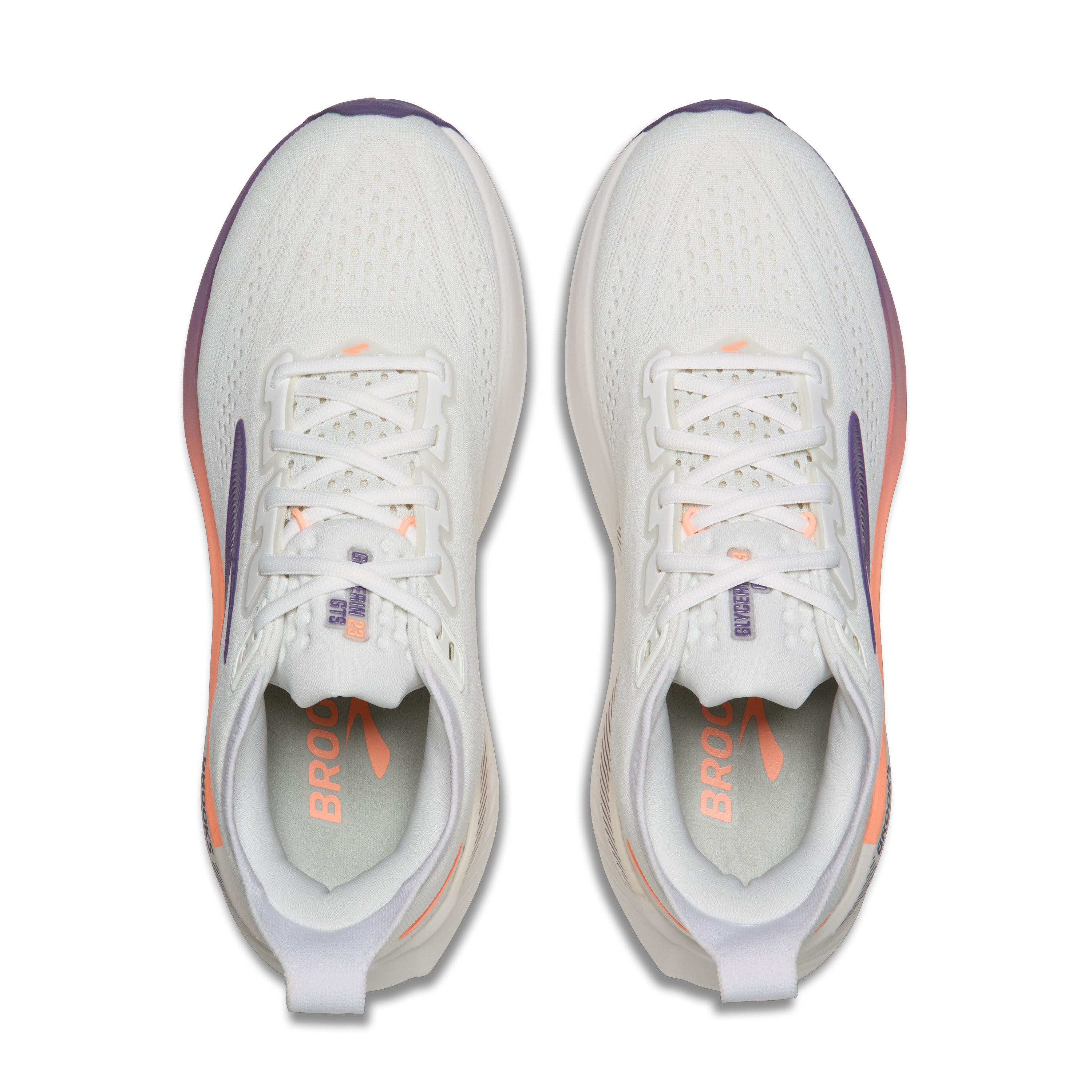 Brooks Glycerin GTS 23 Women's Running Shoes White Mulled Grape