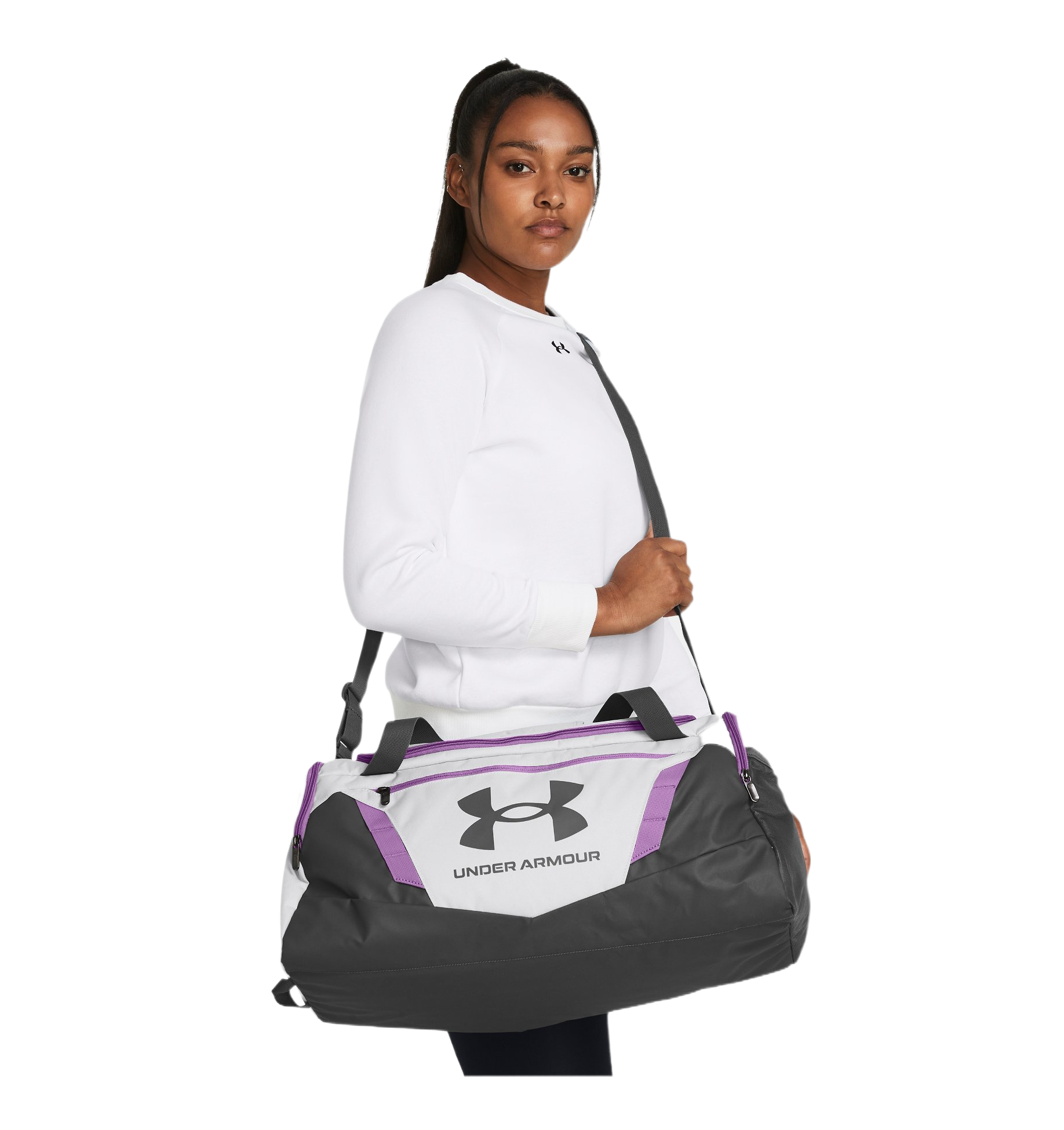 Under Armour Undeniable 5.0 Small Duffle Bag Grey Purple