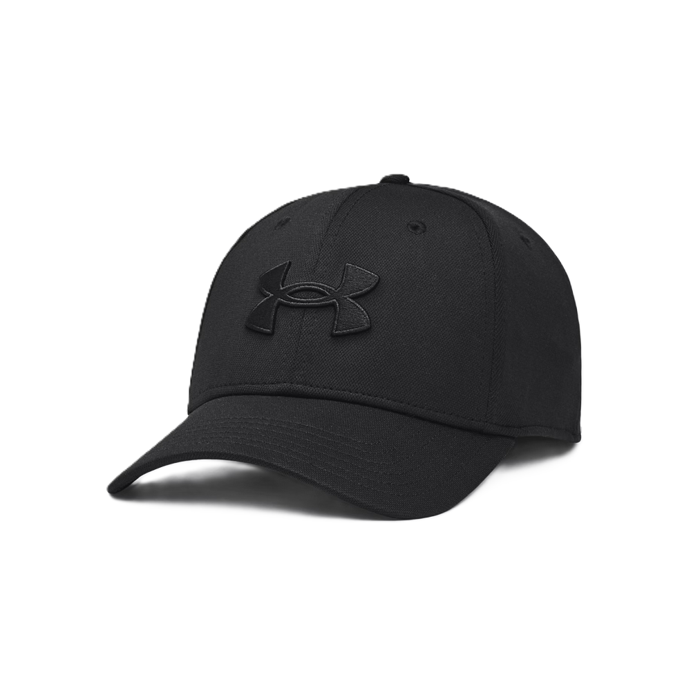 Black cap with Under Armour logo on a white background