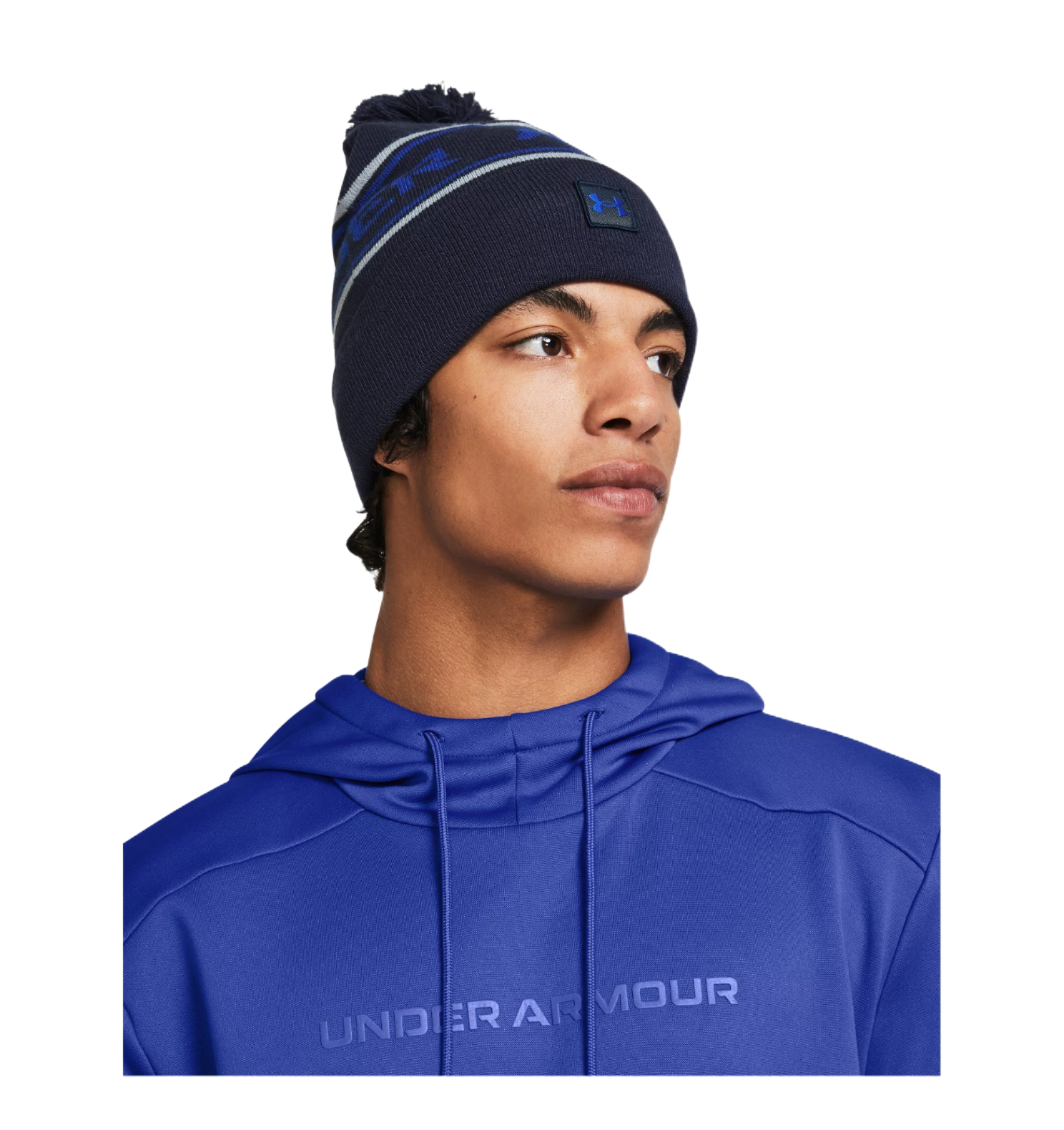 Under Armour Halftime Pom Beanie Navy Blue