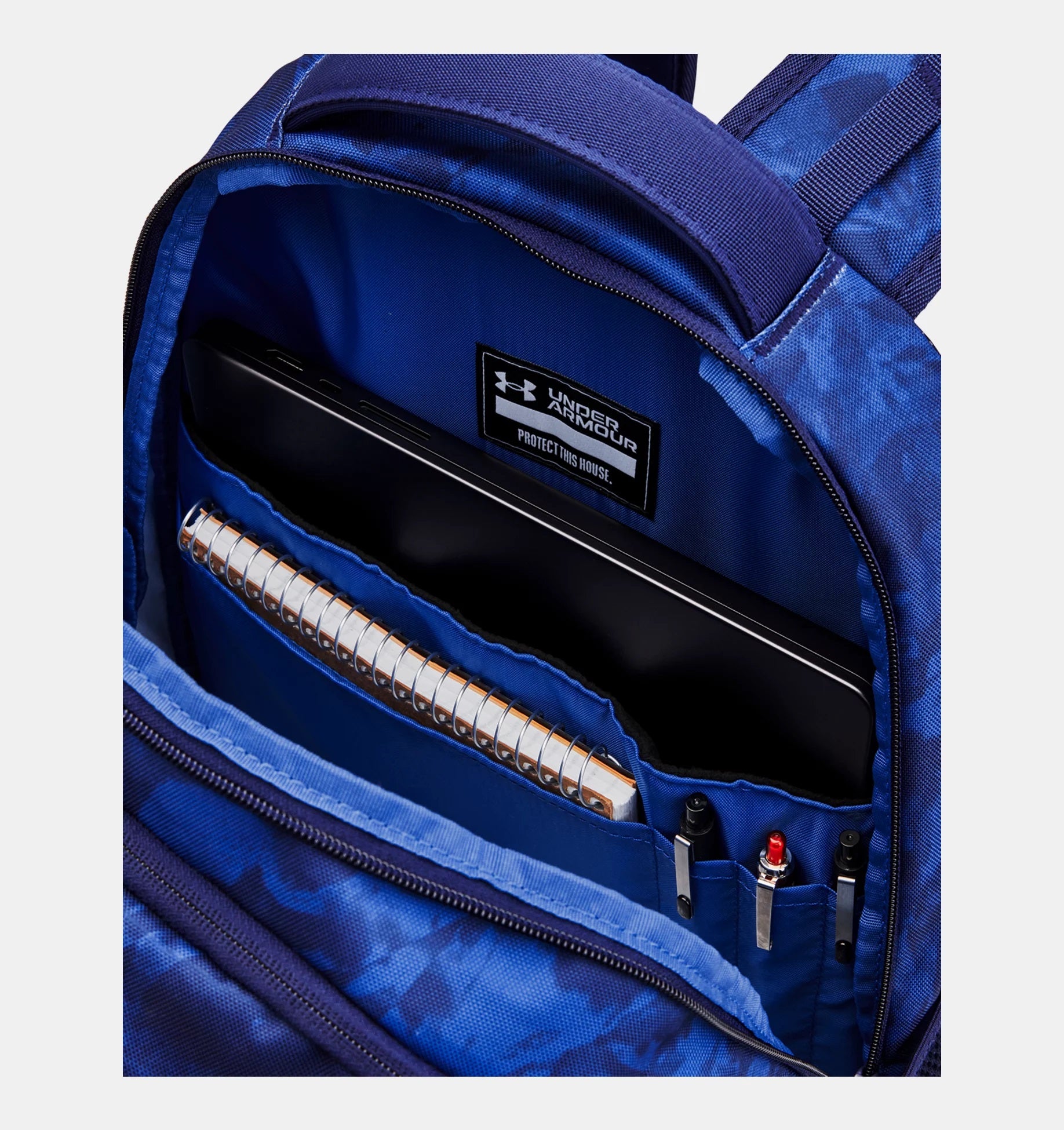 Under Armour Hustle 6.0 Backpack Blue Camo