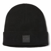 Black beanie with Columbia logo on a white background