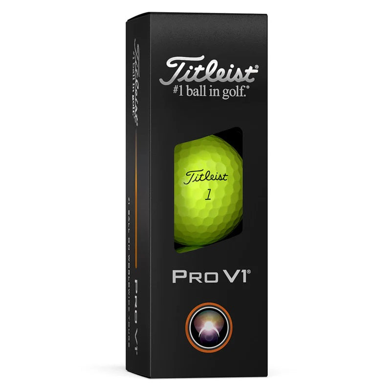 Titleist Pro V1 Golf Balls 3 Pack Yellow