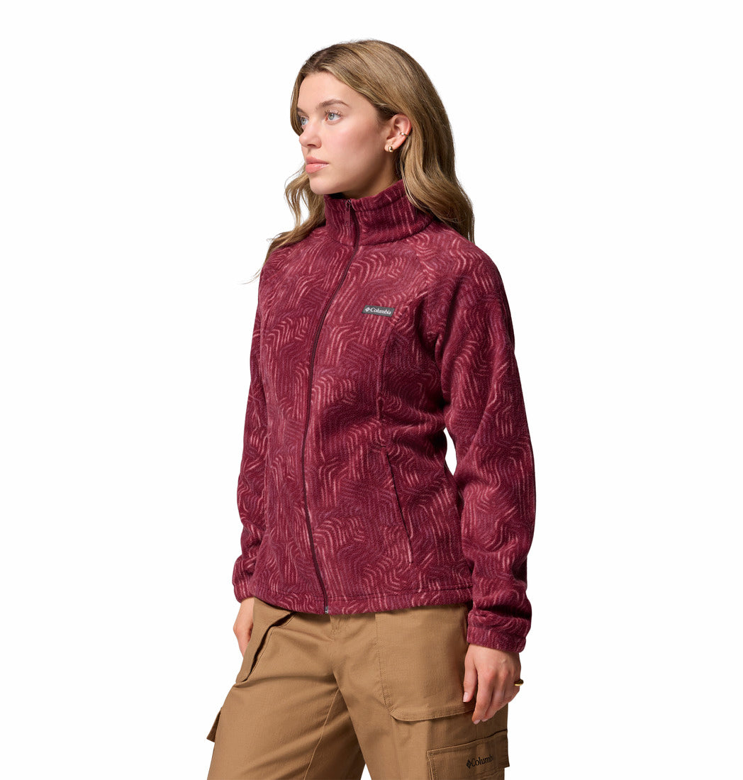 Columbia Women's Benton Springs™ Printed Fleece Jacket Rich Wine