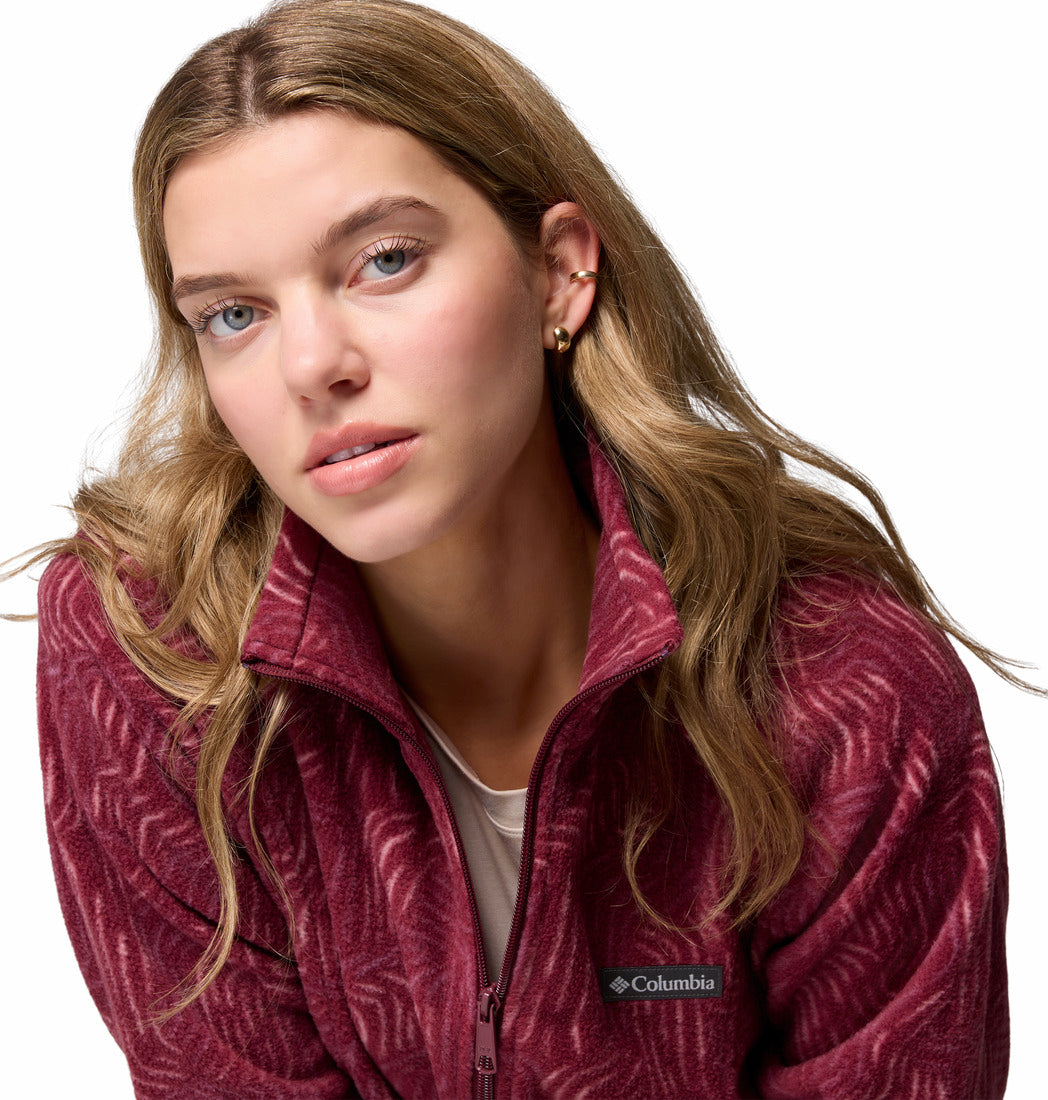 Columbia Women's Benton Springs™ Printed Fleece Jacket Rich Wine