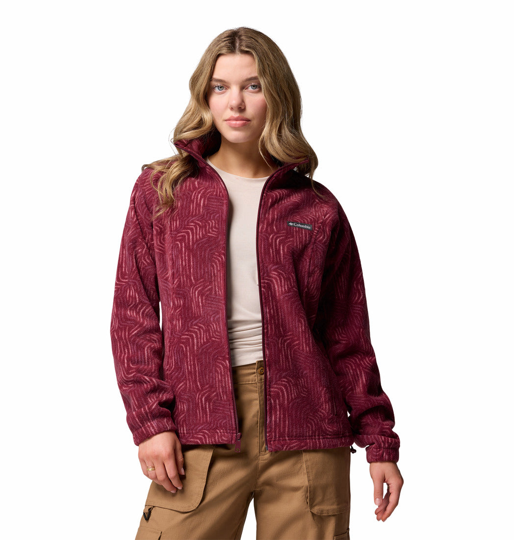 Columbia Women's Benton Springs™ Printed Fleece Jacket Rich Wine