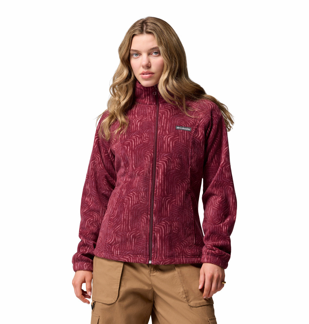 Columbia Women's Benton Springs™ Printed Fleece Jacket Rich Wine