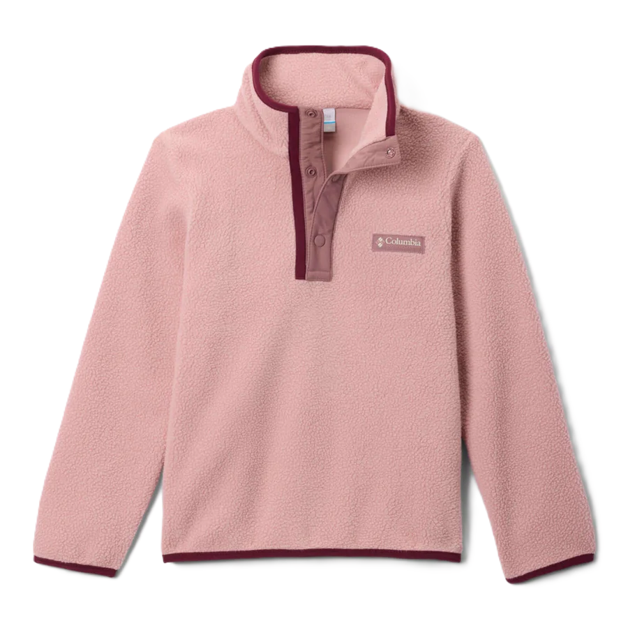 Columbia Youth Helvetia™ Sherpa Half Snap Fleece Eraser Pink