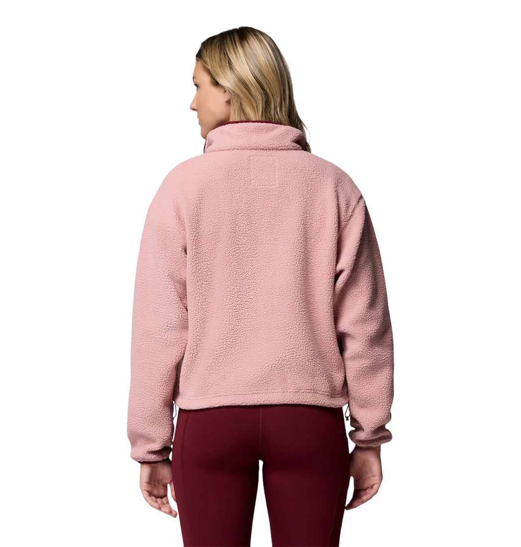 Columbia Helvetia™ II Cropped Sherpa Half Snap Fleece Eraser Pink
