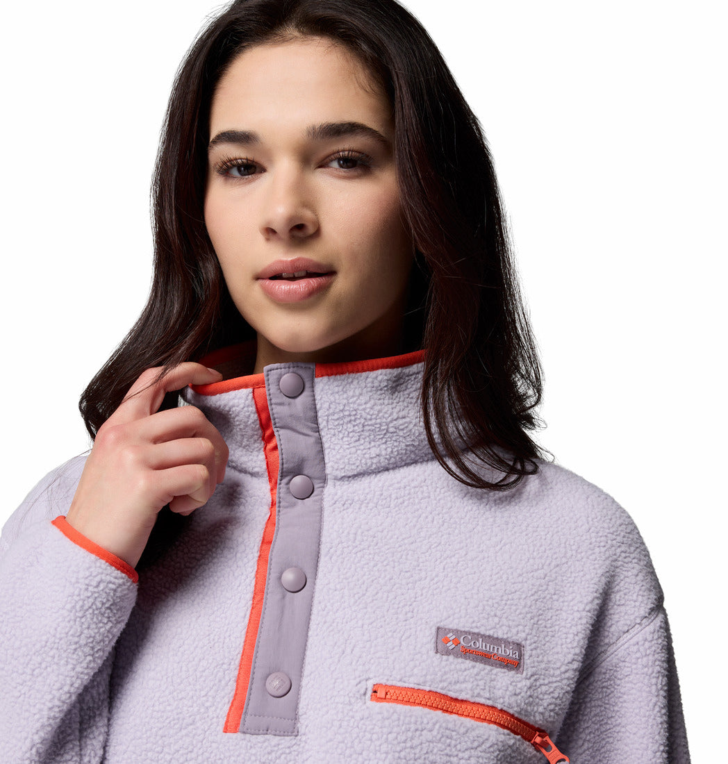 Columbia Helvetia™ II Cropped Sherpa Half Snap Fleece Lavender