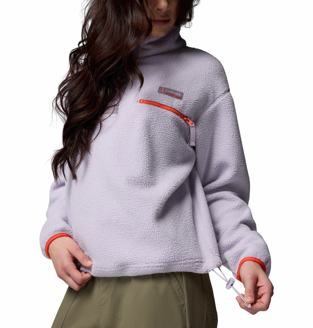 Columbia Helvetia™ II Cropped Sherpa Half Snap Fleece Lavender