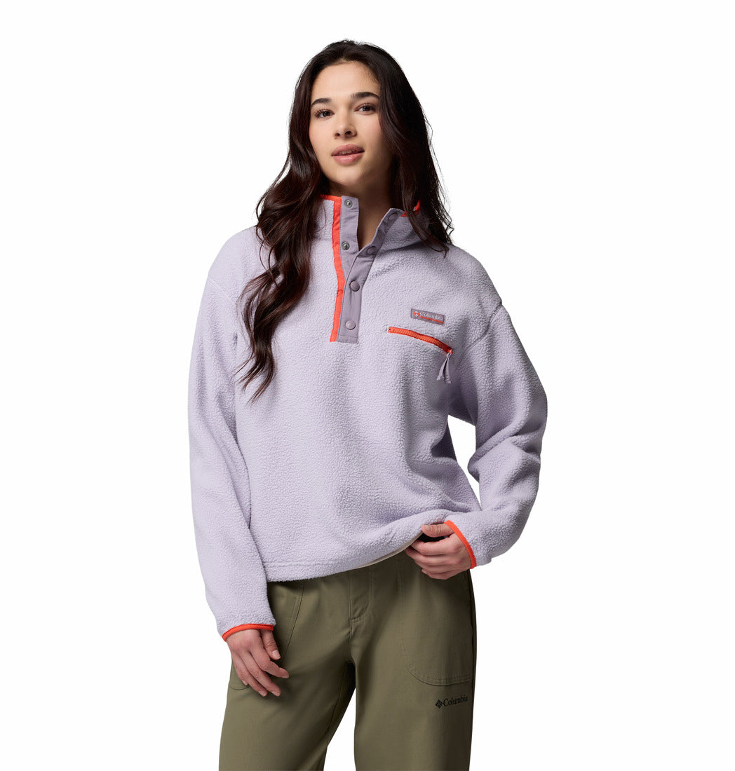 Columbia Helvetia™ II Cropped Sherpa Half Snap Fleece Lavender