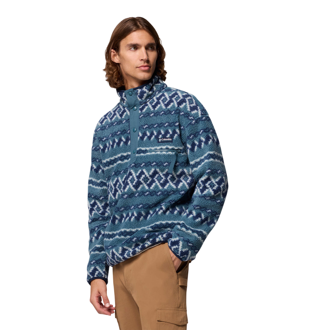 Columbia Men's Helvetia™ II Printed Half Snap Fleece Everblue