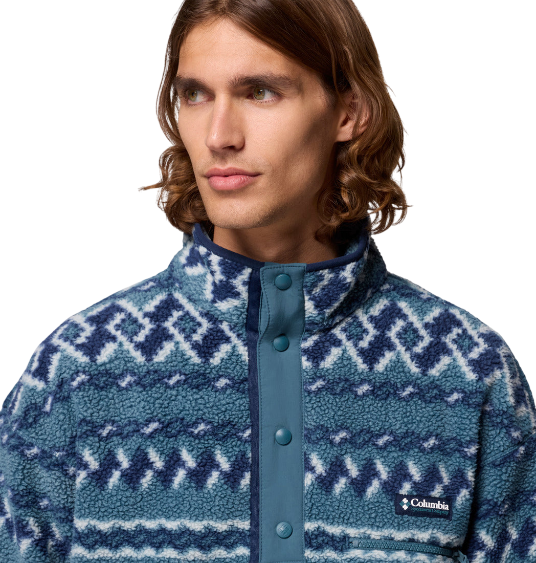 Columbia Men's Helvetia™ II Printed Half Snap Fleece Everblue