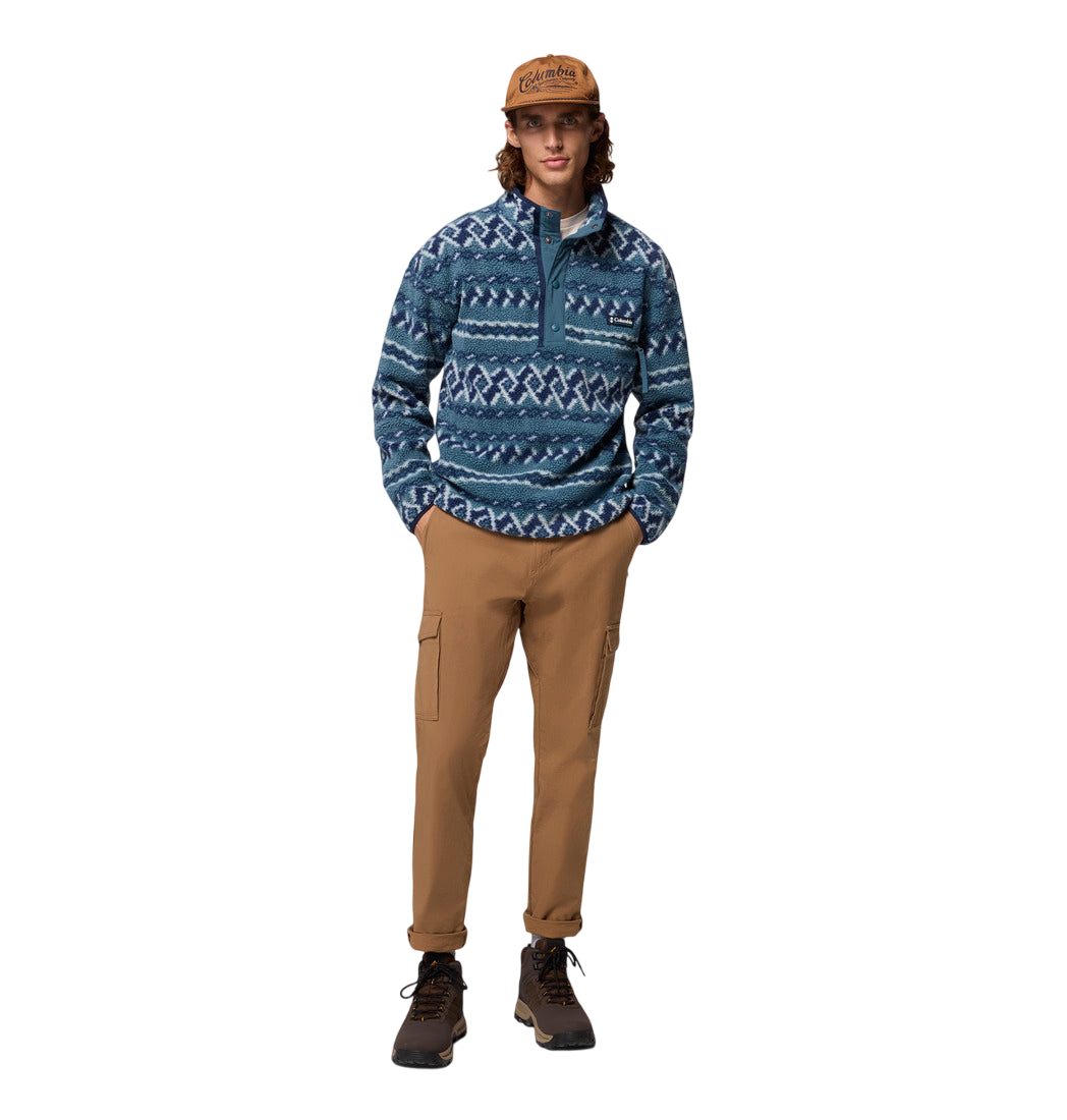 Columbia Men's Helvetia™ II Printed Half Snap Fleece Everblue