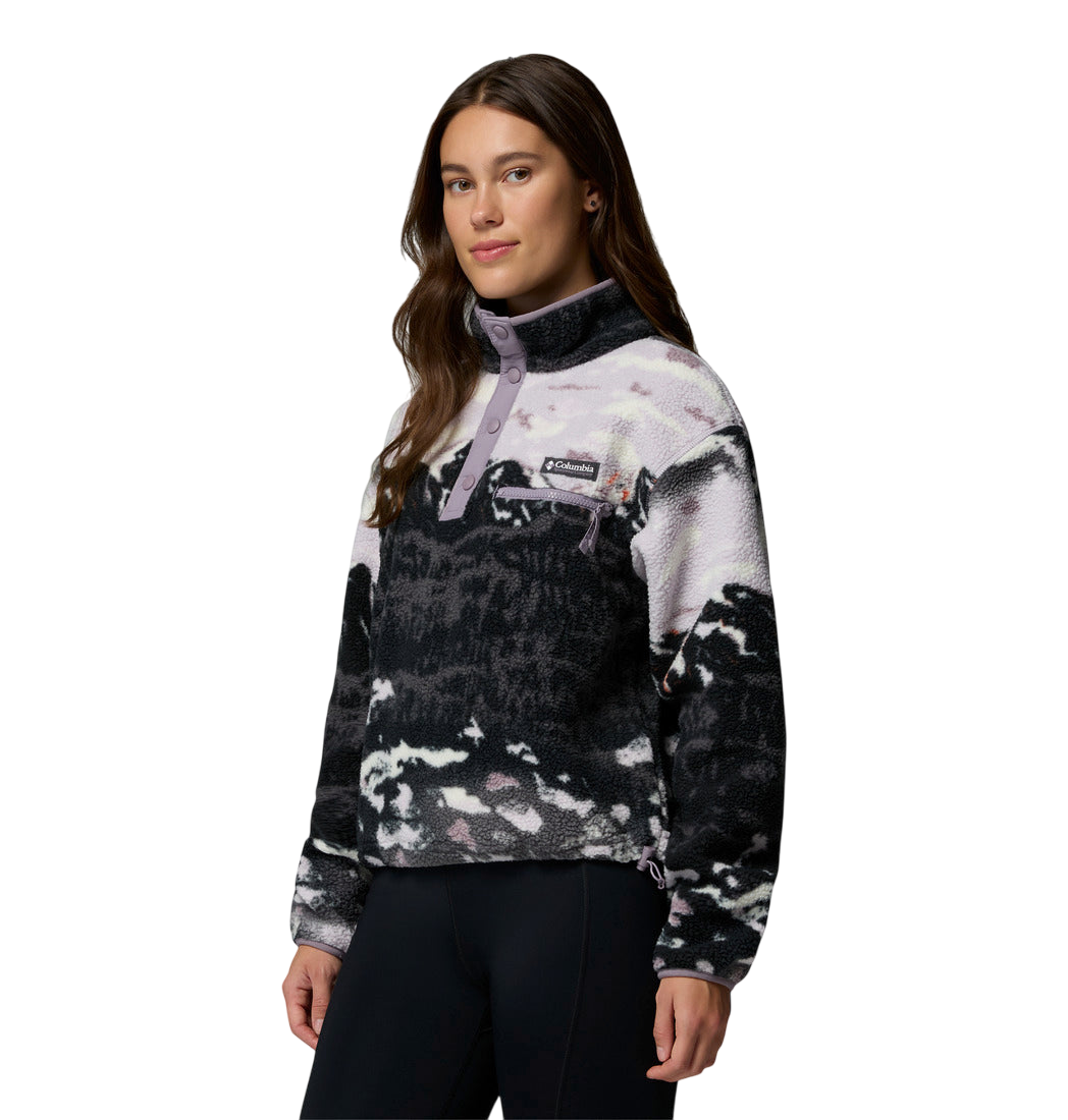 Columbia Women's Helvetia™ II Cropped Half Snap Printed Fleece Shale