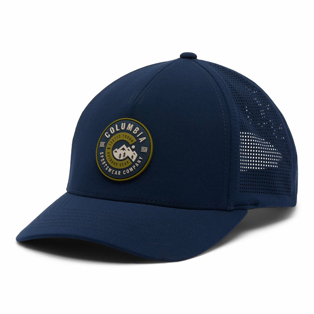 Navy blue cap with Columbia logo on a white background