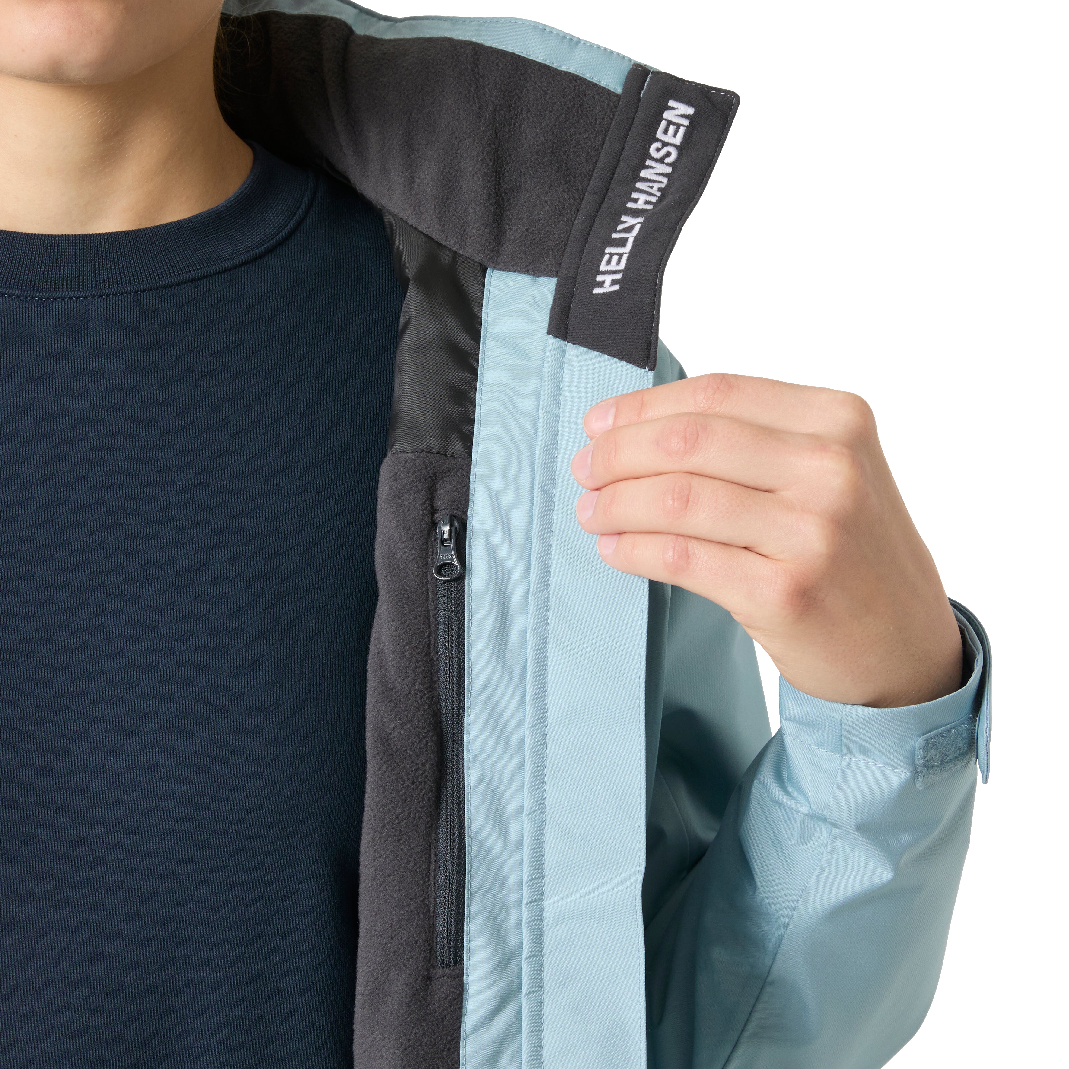 Helly Hansen Women's Crew Hooded Midlayer Jacket 2.0 Windy Blue