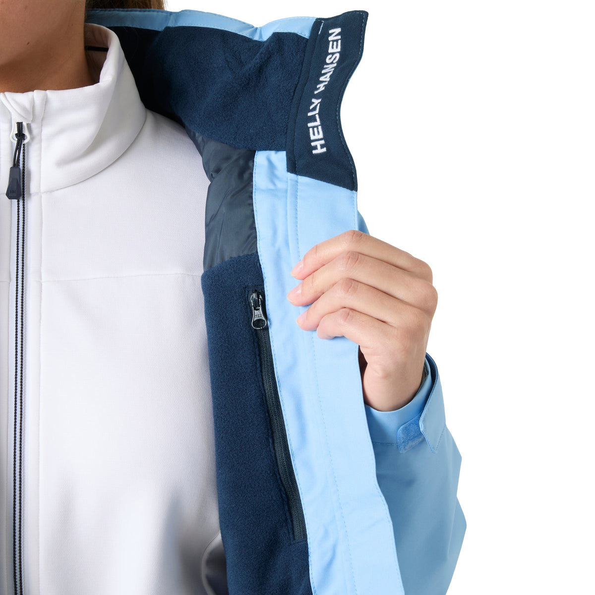 Helly Hansen Women's Crew Hooded Midlayer Jacket 2.0 Bright Blue