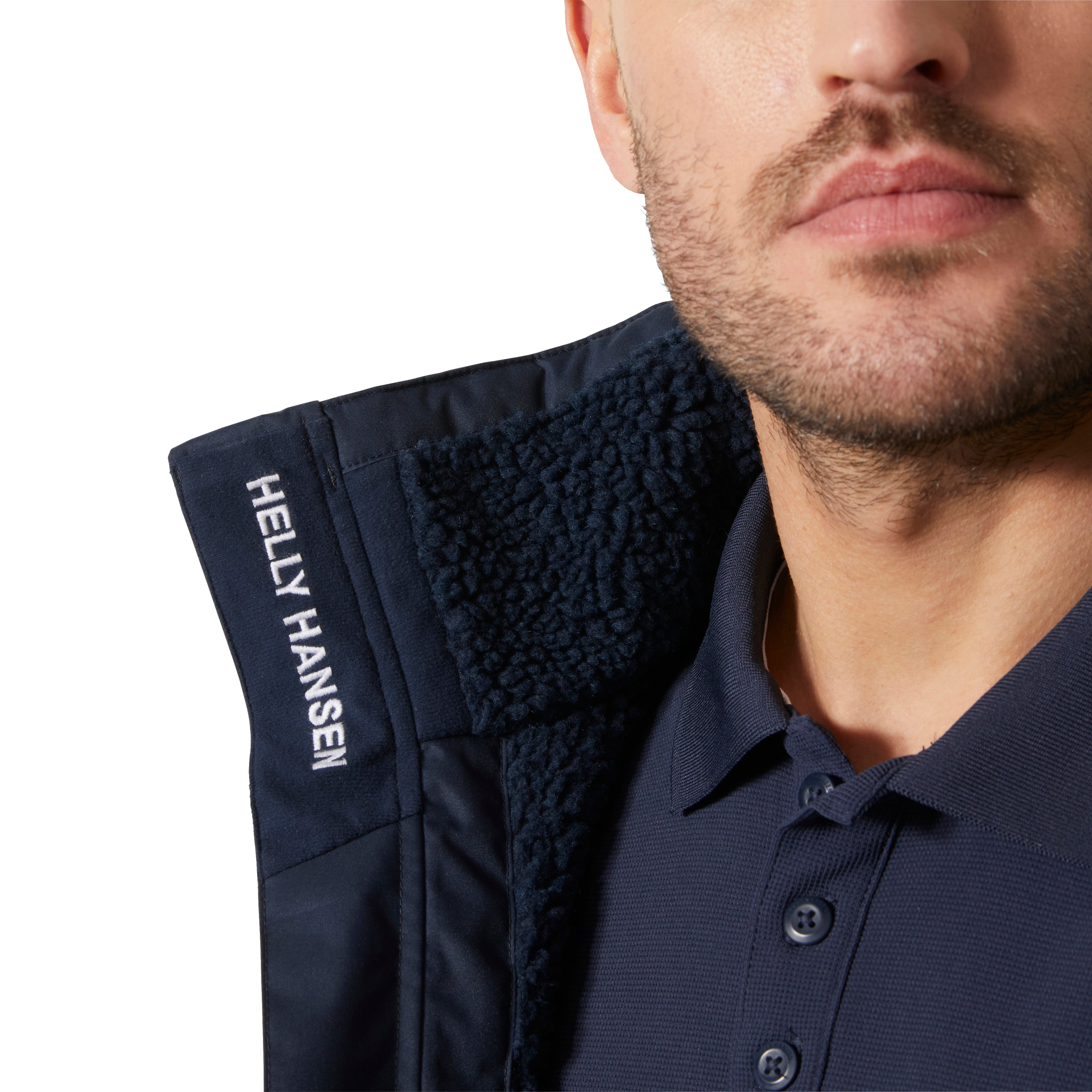 Helly Hansen Men's Crew Hooded Pile Jacket Navy