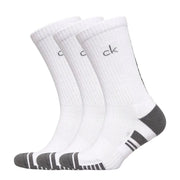 Calvin Klein Golf Tech Crew Socks 3 Pack White