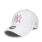 New Era Yankees Outline 9Forty Cap White Pink