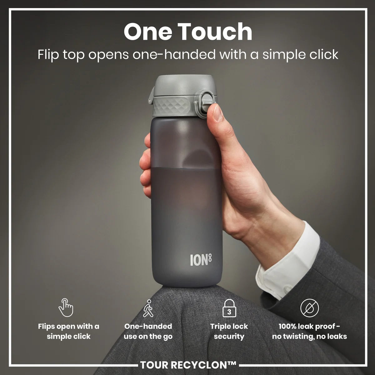 ION8 Tour 750ML Waterbottle Grey