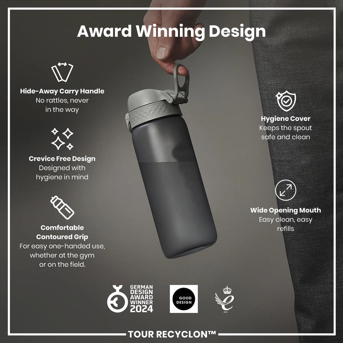 ION8 Tour 750ML Waterbottle Grey