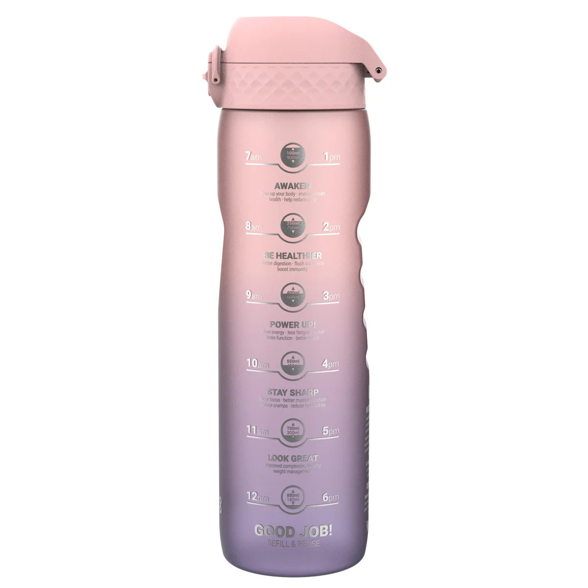 ION8 Quench 1L Waterbottle Sonic Purple Rose Motivator