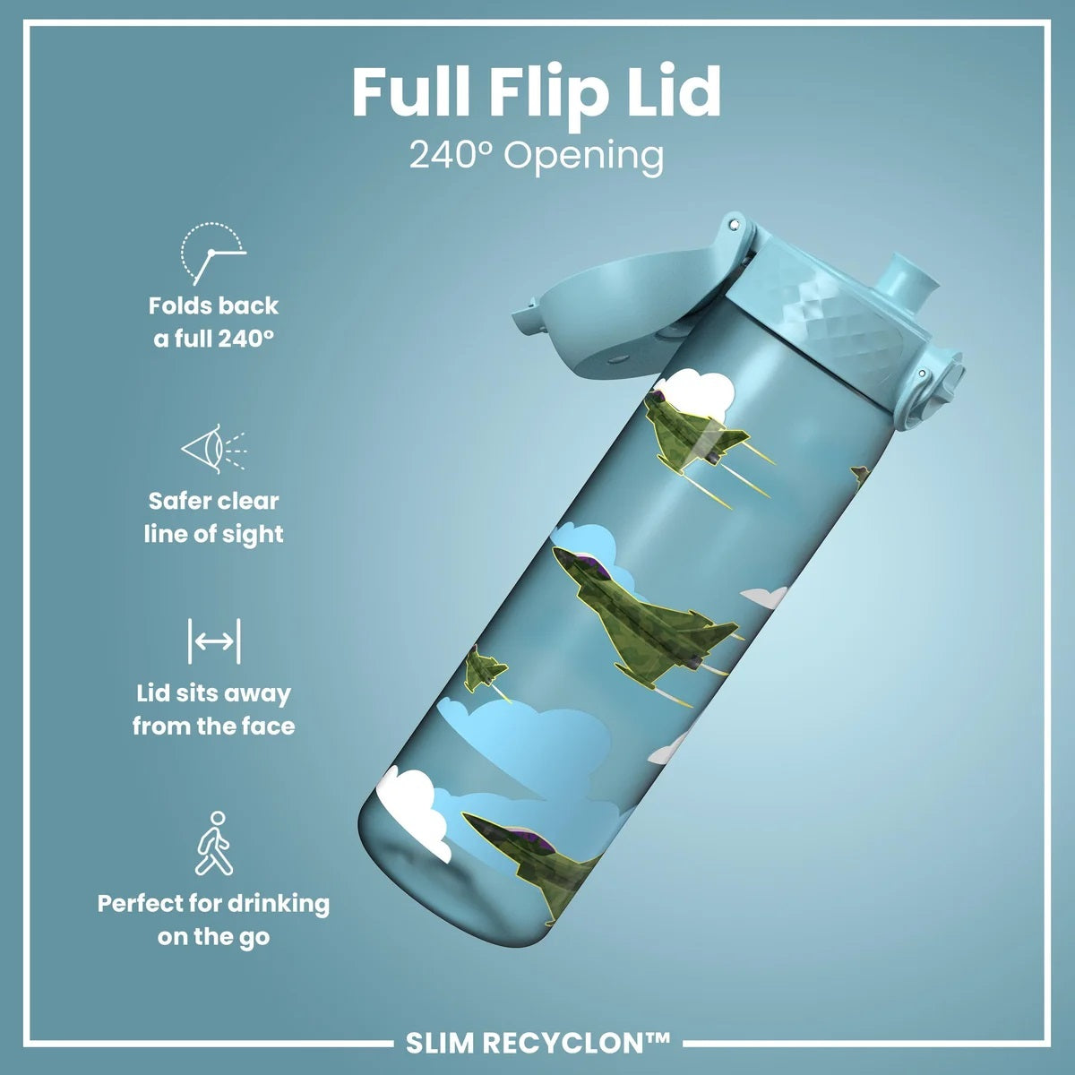 ION8 Slim 500ML Jets Waterbottle
