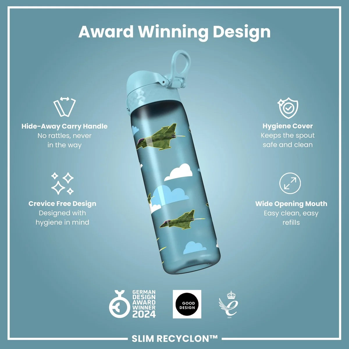 ION8 Slim 500ML Jets Waterbottle