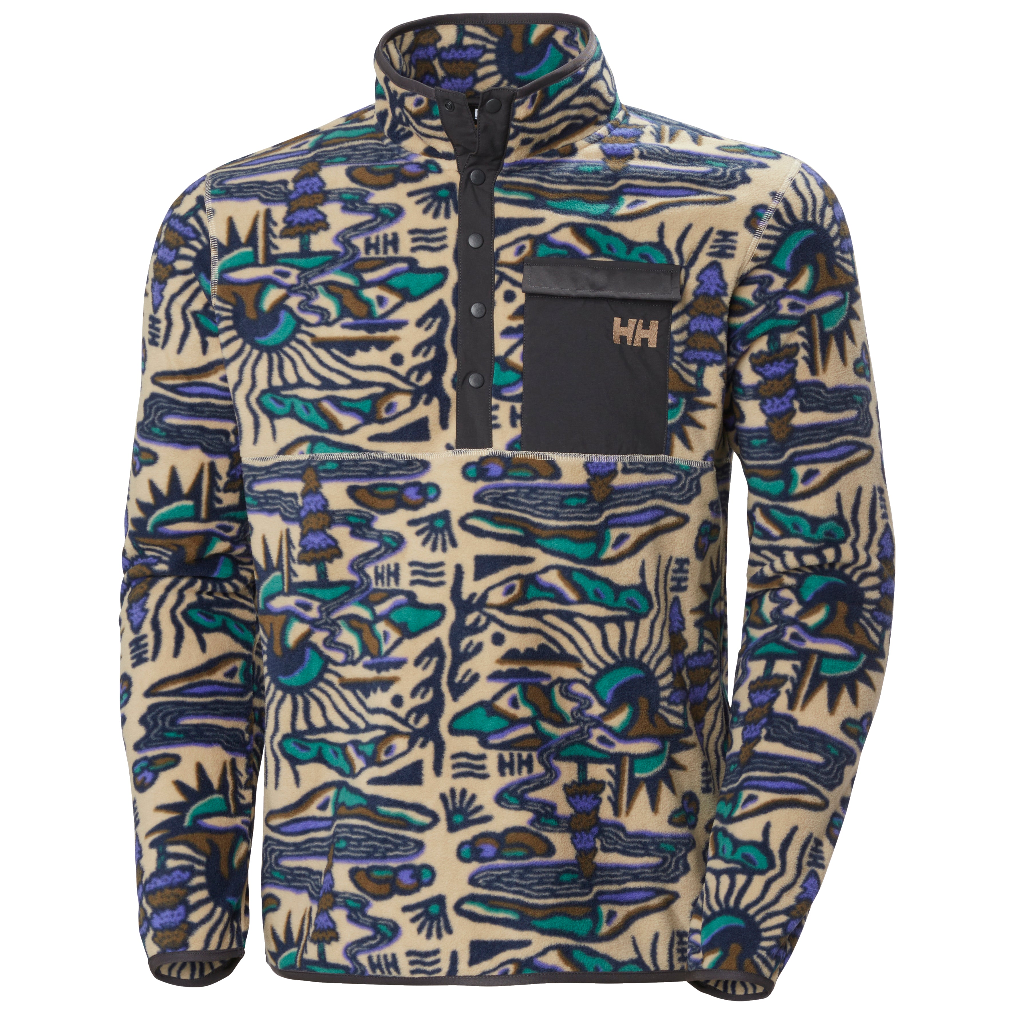 Helly Hansen Men's Maridalen Printed Fleece Khaki