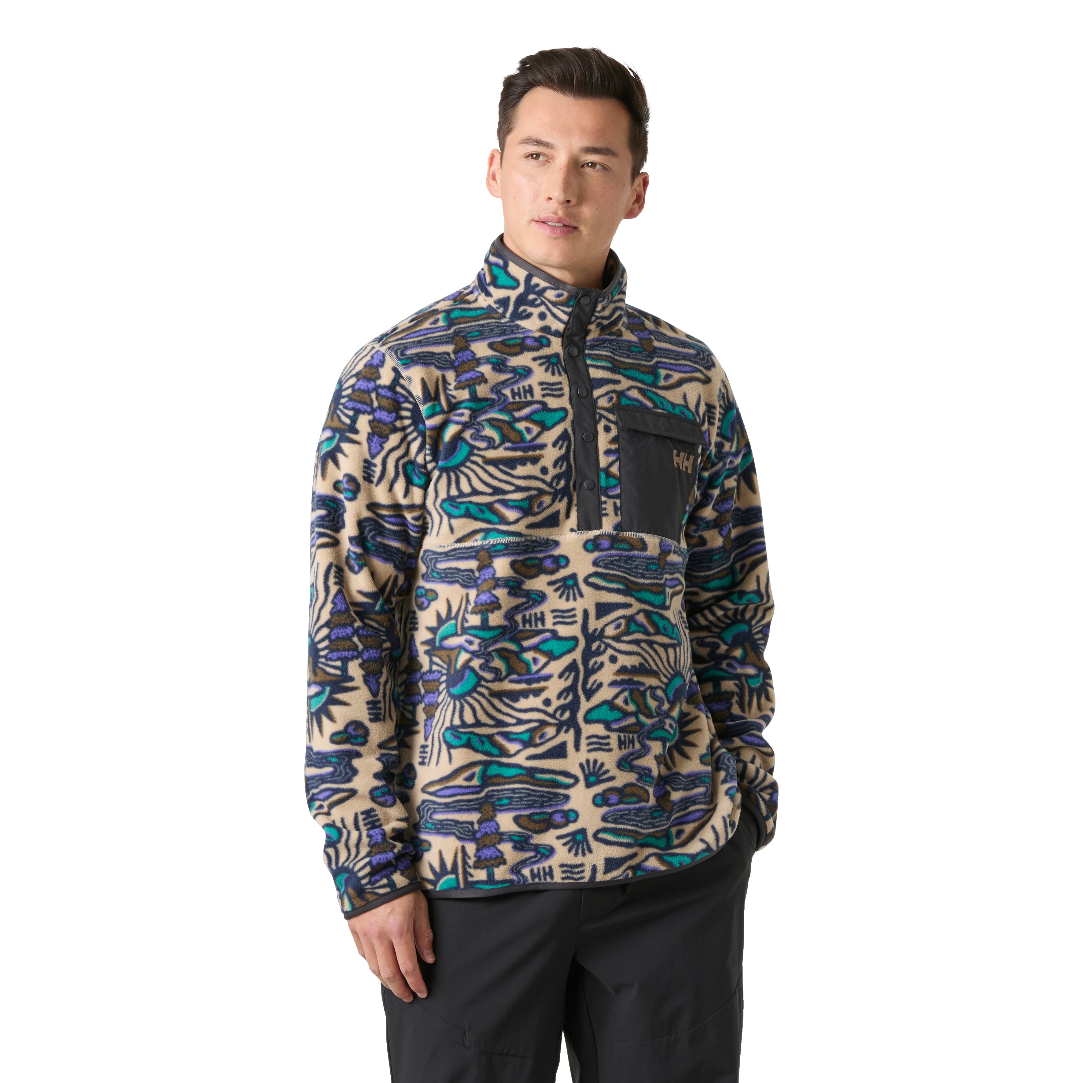 Helly Hansen Men's Maridalen Printed Fleece Khaki