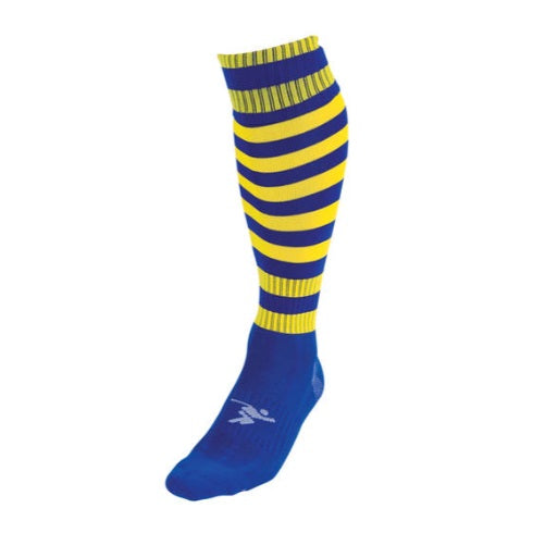 Precision Pro Football Socks Hooped Royal Yellow