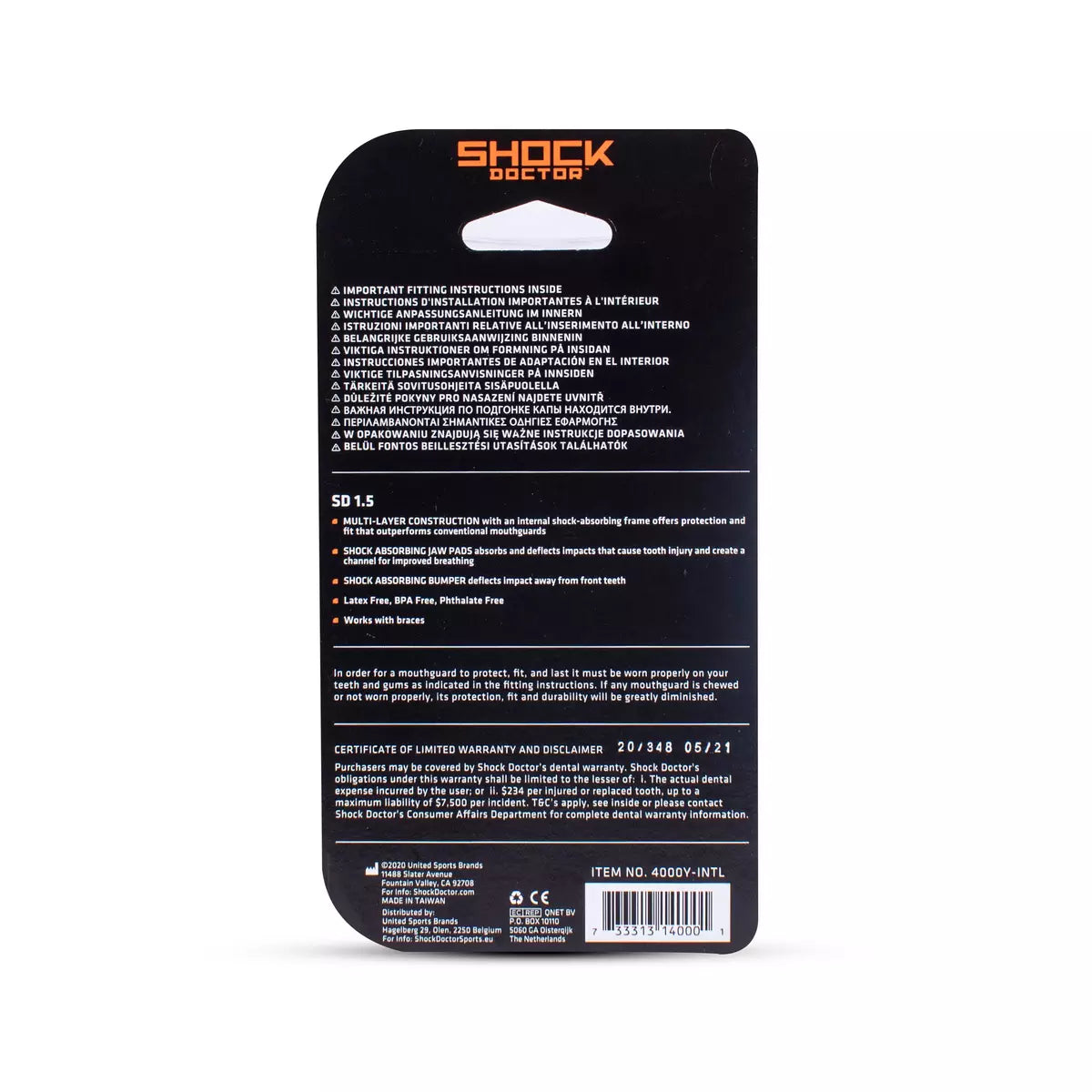 Shock Doctor V1.5 Mouth Guard