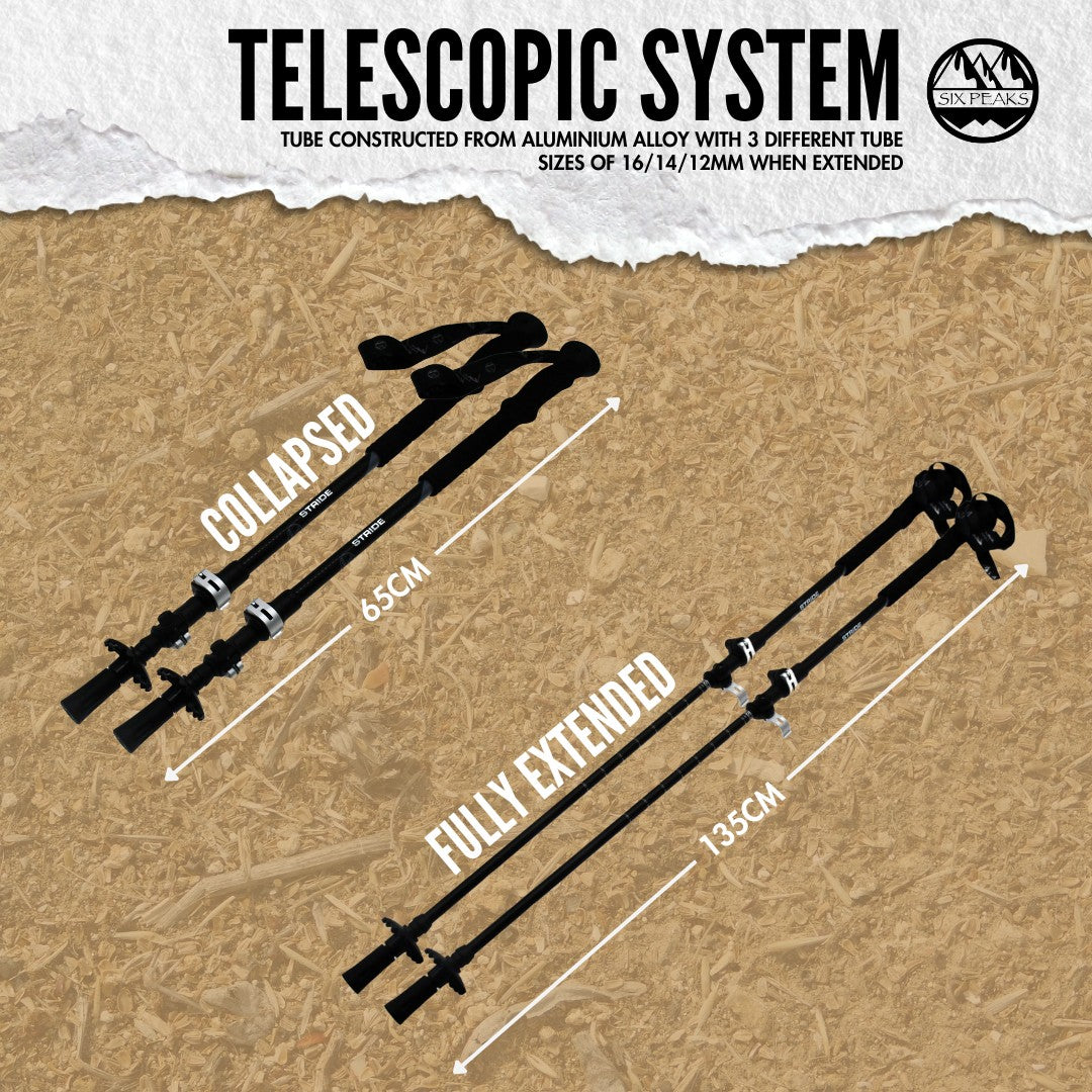Six Peaks Stride Hiking Poles