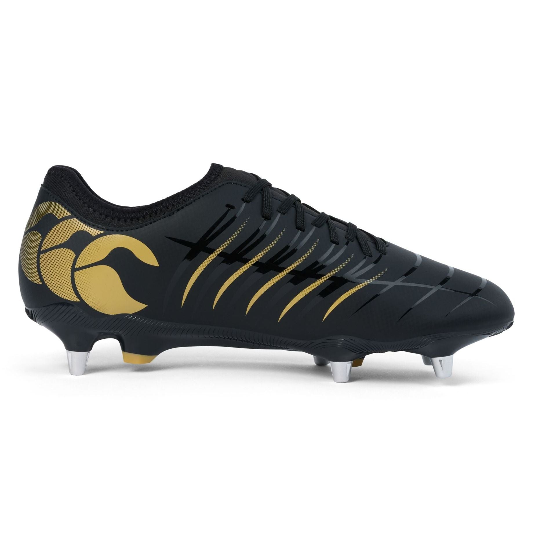 Canterbury Phoenix 2.0 Team Adults Soft Ground Rugby Boots Black Gold