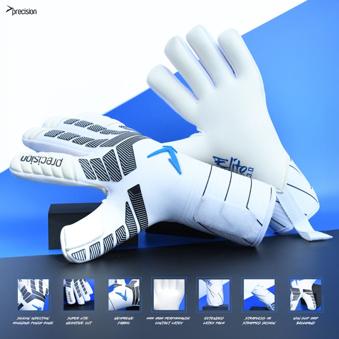 Precision Elite 3.0 Contact Goalkeeper Gloves White