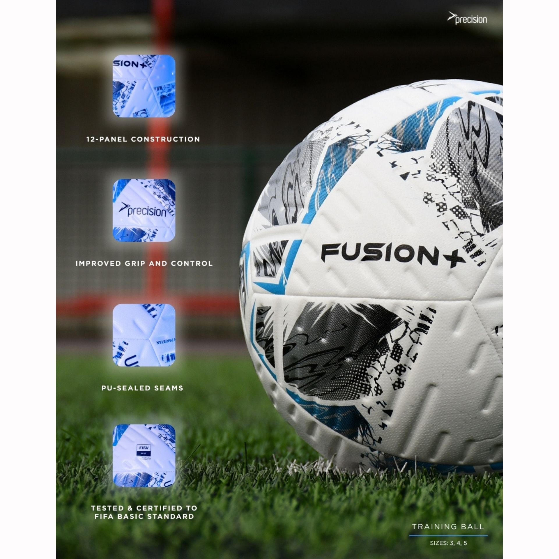 Precision Fusion+ FIFA Basic Training Ball Size 5