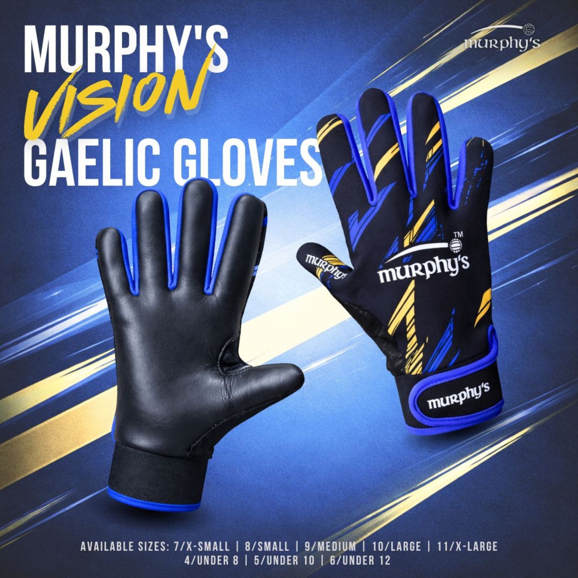 Murphy's Vision Gaelic Gloves Black Royal Amber
