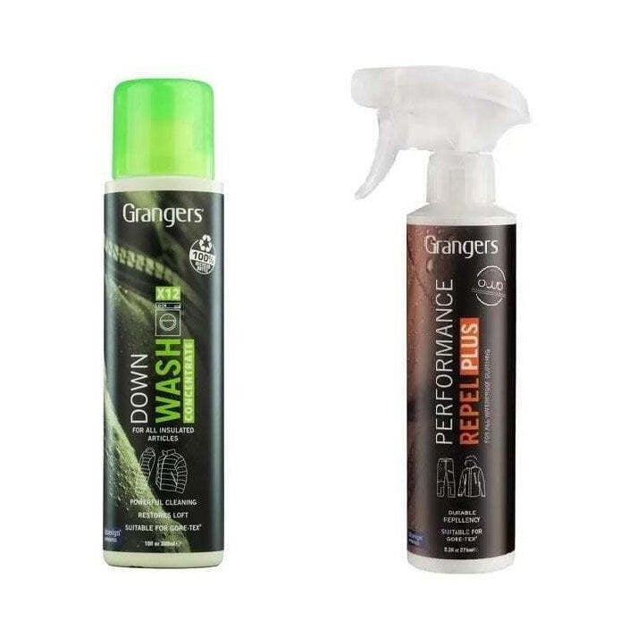 Two bottles of Grangers cleaning products on a white background