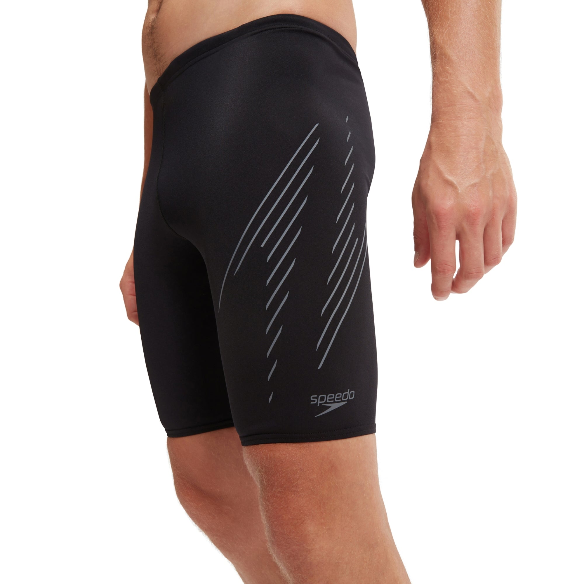 Speedo Men's Hyper Boom Placement Jammer Black Grey