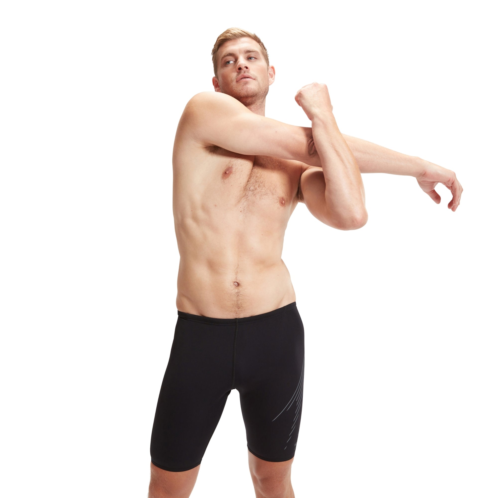 Speedo Men's Hyper Boom Placement Jammer Black Grey