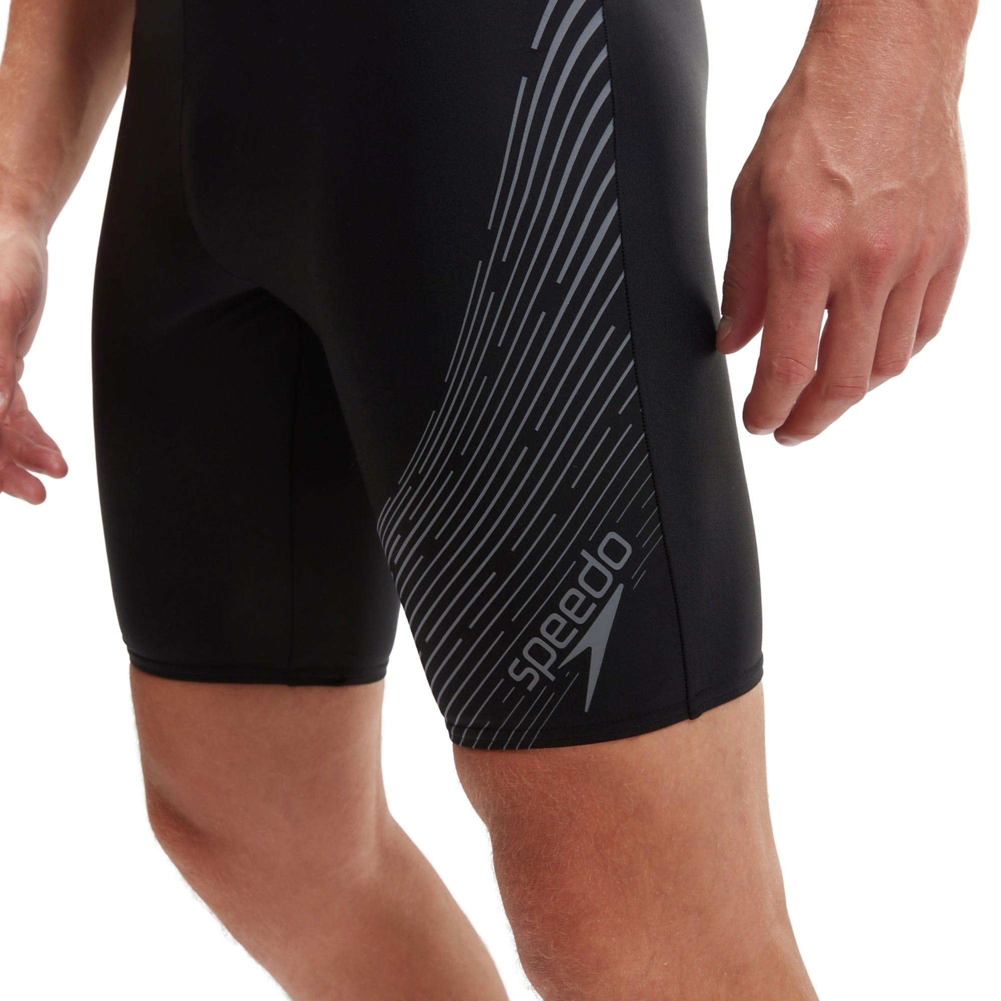 Speedo Men's Medley Logo Jammer Black Grey