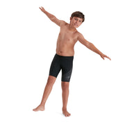 Speedo Kids Medley Logo Jammer Black Grey