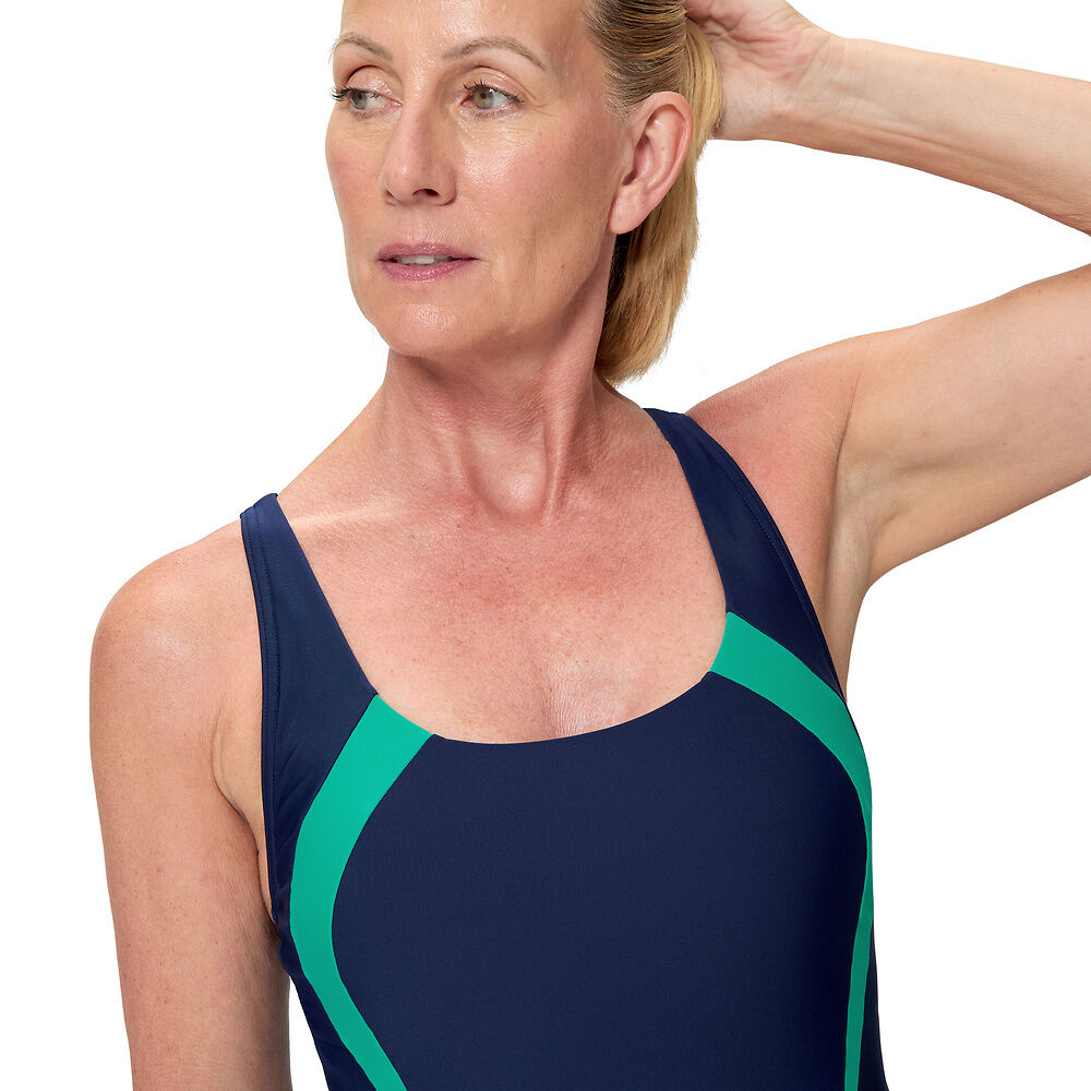 Speedo Quantum Contour Swimsuit Navy Teal