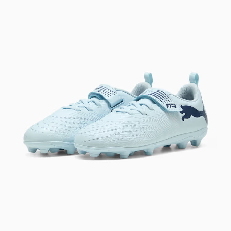 Puma Future 9 Play Firm Ground Velcro Junior Football Boots Icy Blue